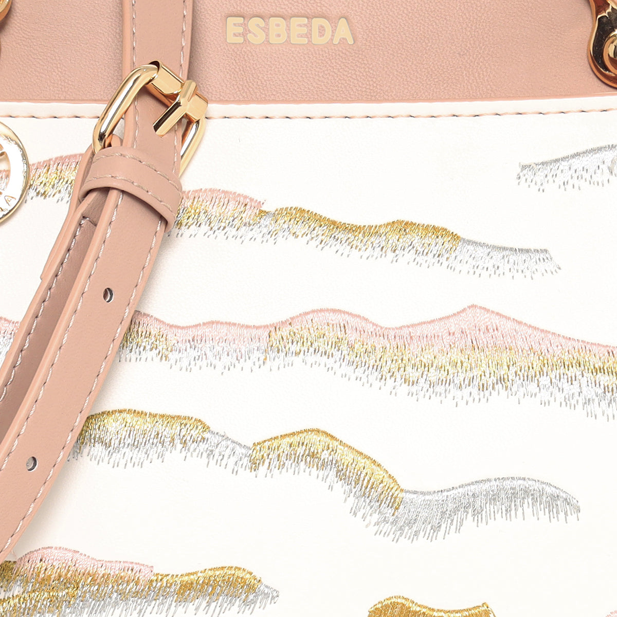 Embroidery Pattern Artistic Top-Handle Handbag For Womens