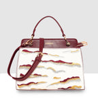 Embroidery Pattern Artistic Top-Handle Handbag For Womens