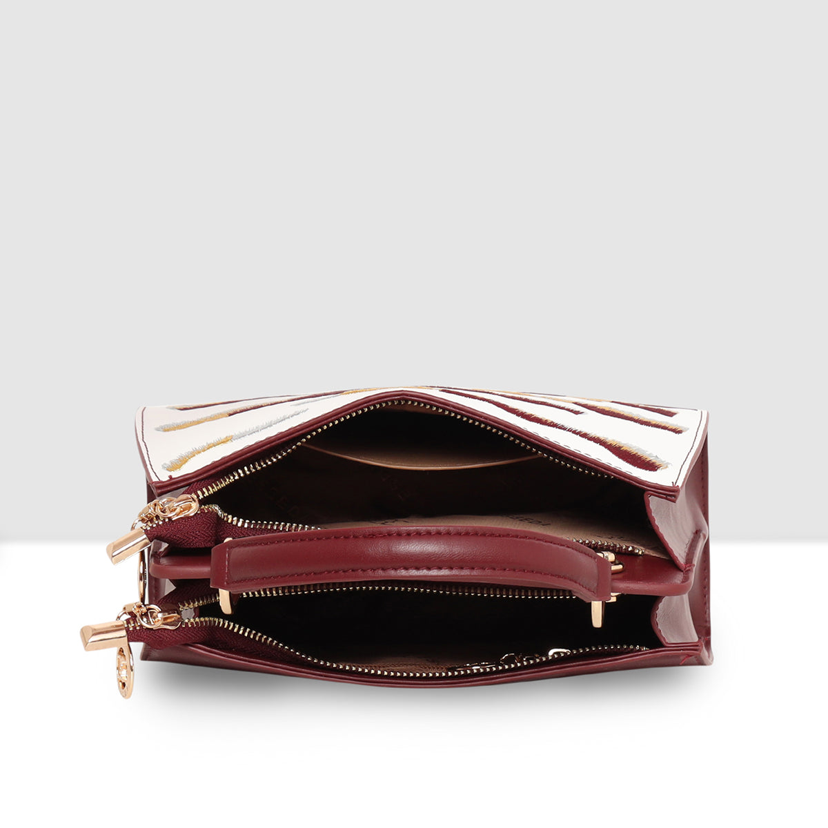Embroidery Pattern Artistic Top-Handle Handbag For Womens