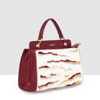 Embroidery Pattern Artistic Top-Handle Handbag For Womens