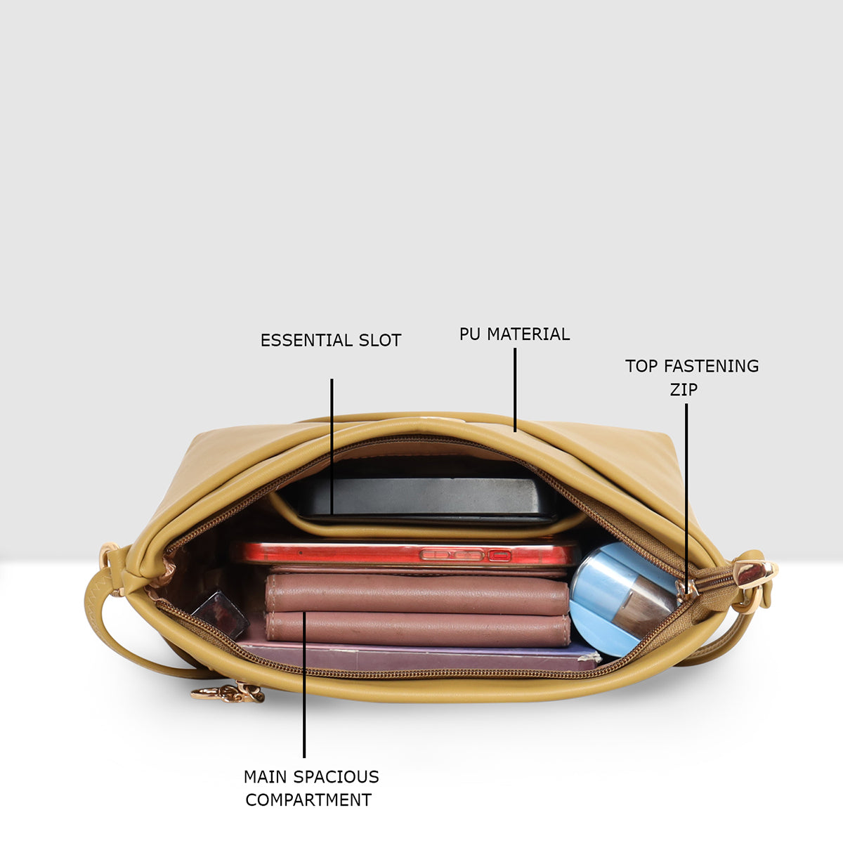 Elegant Cross-fold Design Sling Bag For Womens