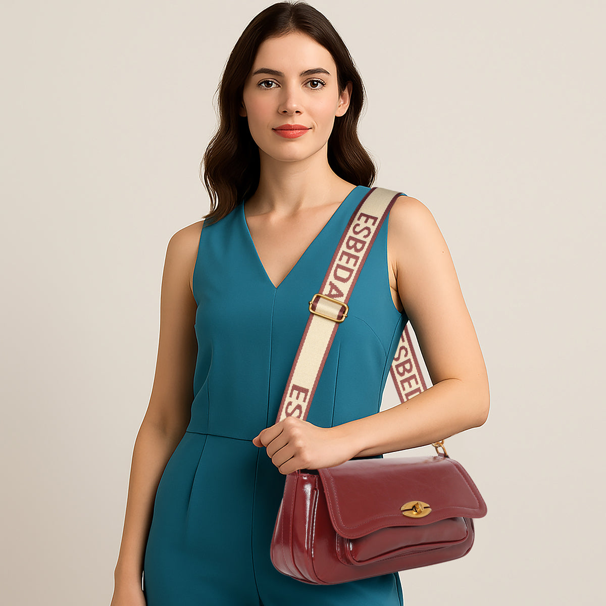 Crimson Charm Luxe Sling Bag For Womens