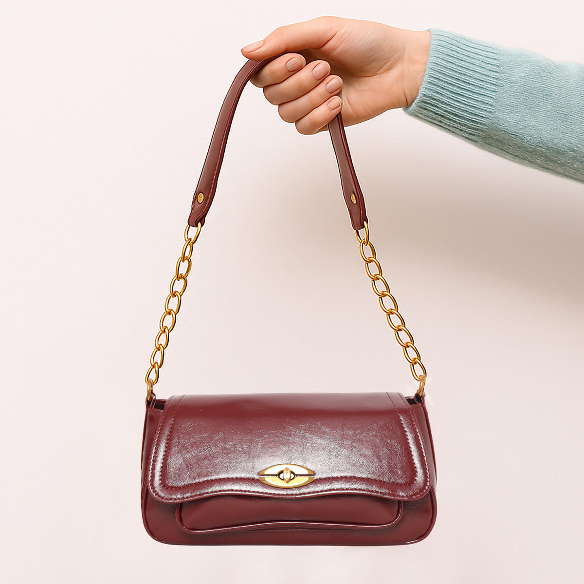 Crimson Charm Luxe Sling Bag For Womens