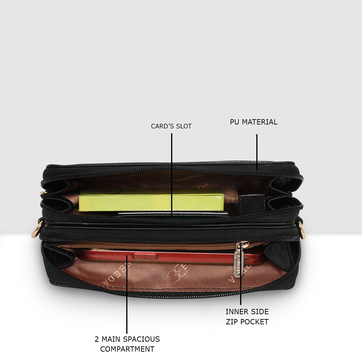 Ruby Charm Wallet Slingbag For Womens