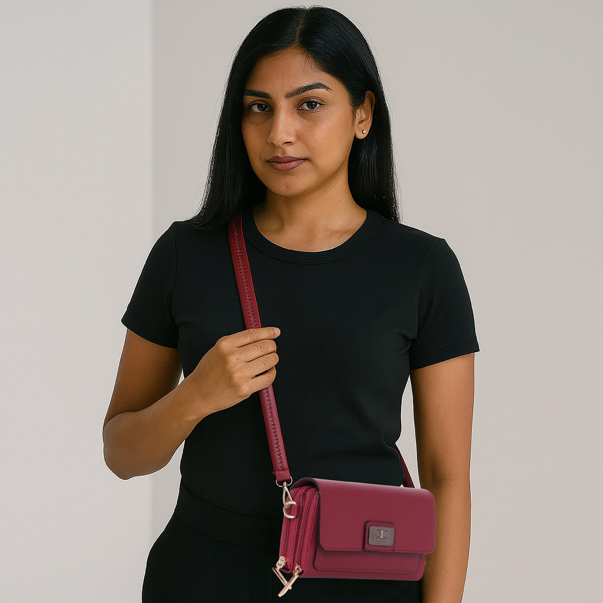 Ruby Charm Wallet Slingbag For Womens