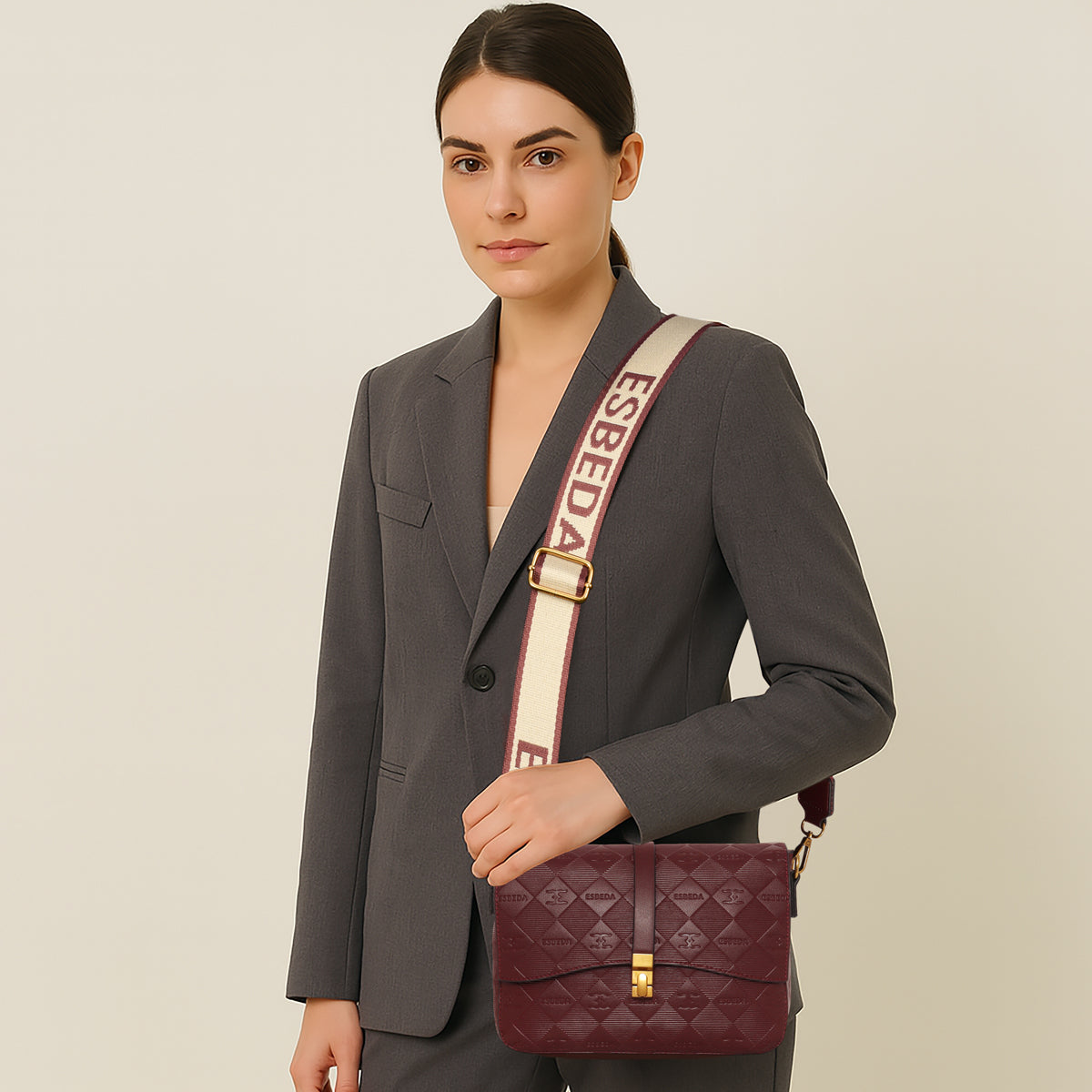 Diamond pattern Sling Bag For Womens