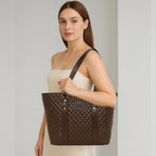 Quilted Classic Pattern Office Handbag For Womens