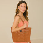 Quilted Classic Pattern Office Handbag For Womens
