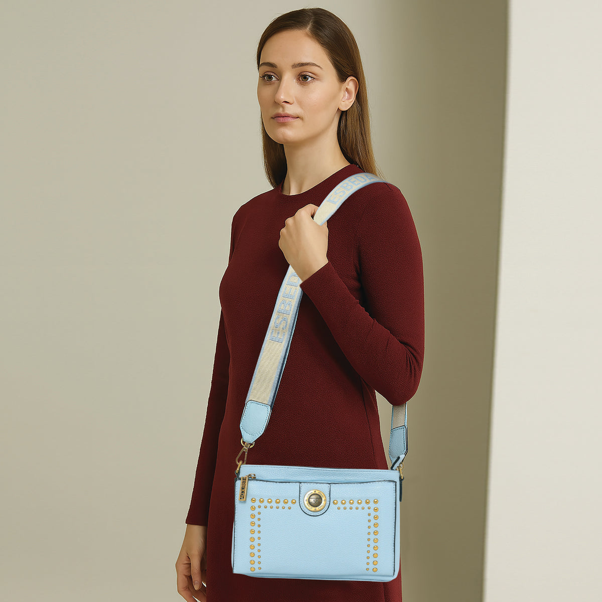Studded Charm Sling Bag For Womens