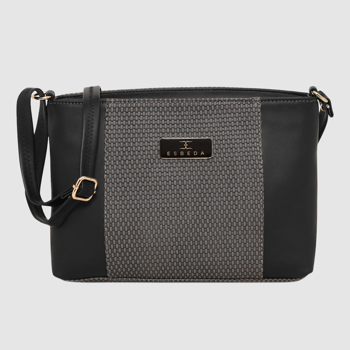 Dual-Zip Textured Sling Bag For Womens Main image