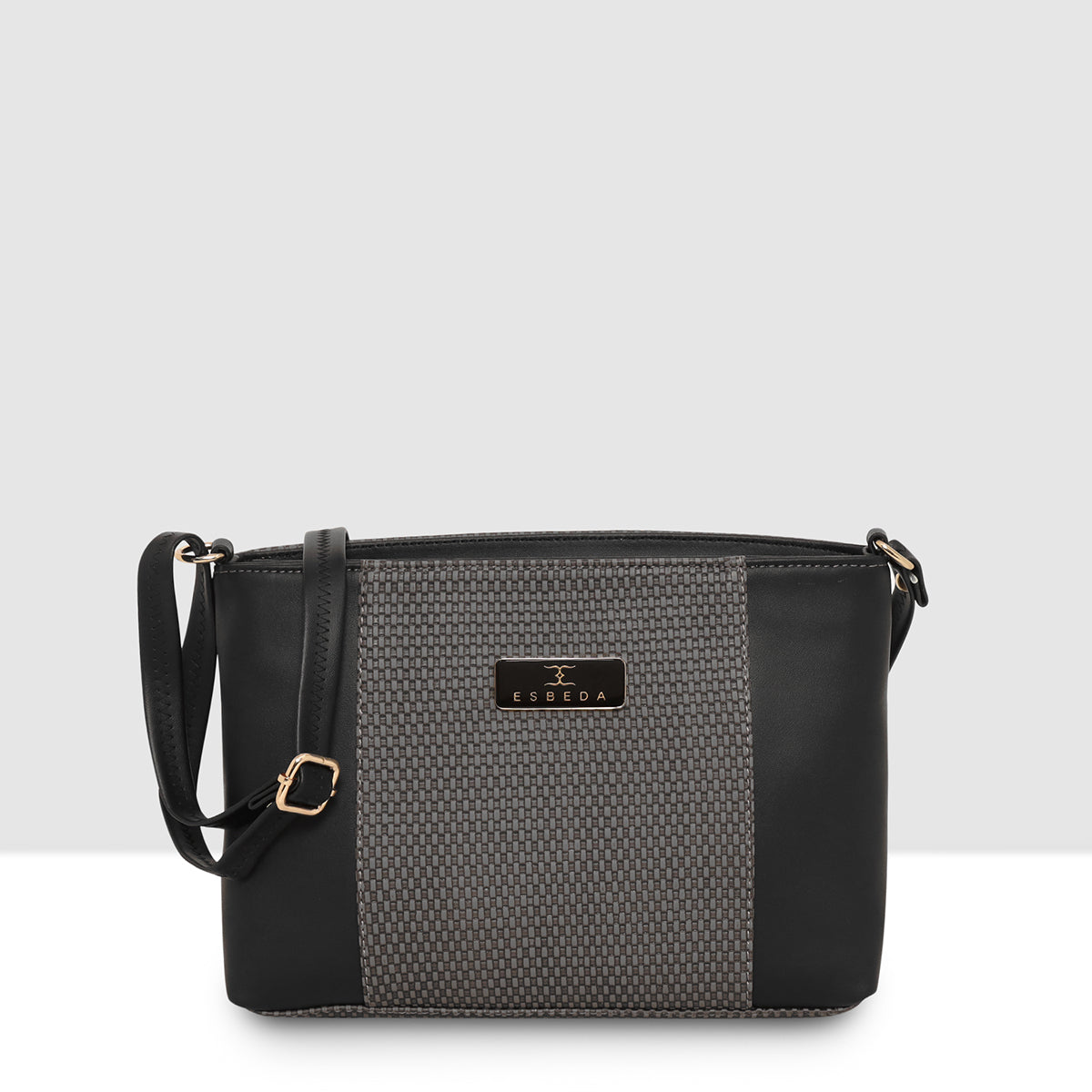 Dual-Zip Textured Sling Bag For Womens Main image