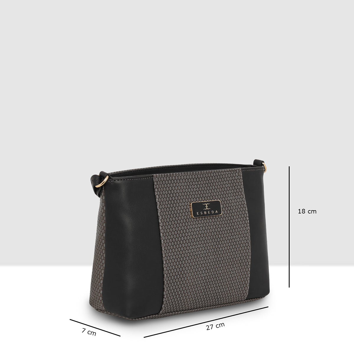 Dual-Zip Textured Sling Bag For Womens Secondary image