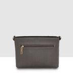 Dual-Zip Textured Sling Bag For Womens