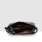 Dual-Zip Textured Sling Bag For Womens