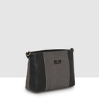 Dual-Zip Textured Sling Bag For Womens