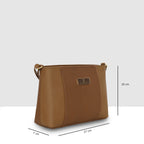 Dual-Zip Textured Sling Bag For Womens