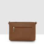 Dual-Zip Textured Sling Bag For Womens