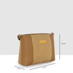Dual-Zip Textured Sling Bag For Womens