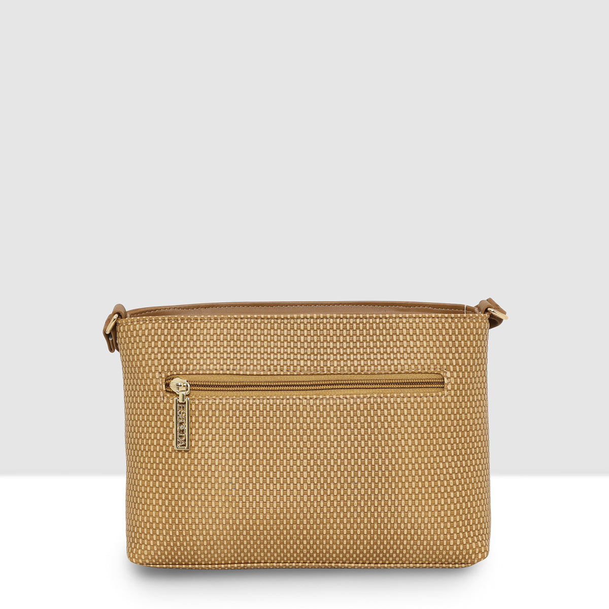 Dual-Zip Textured Sling Bag For Womens