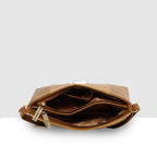 Dual-Zip Textured Sling Bag For Womens