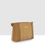 Dual-Zip Textured Sling Bag For Womens