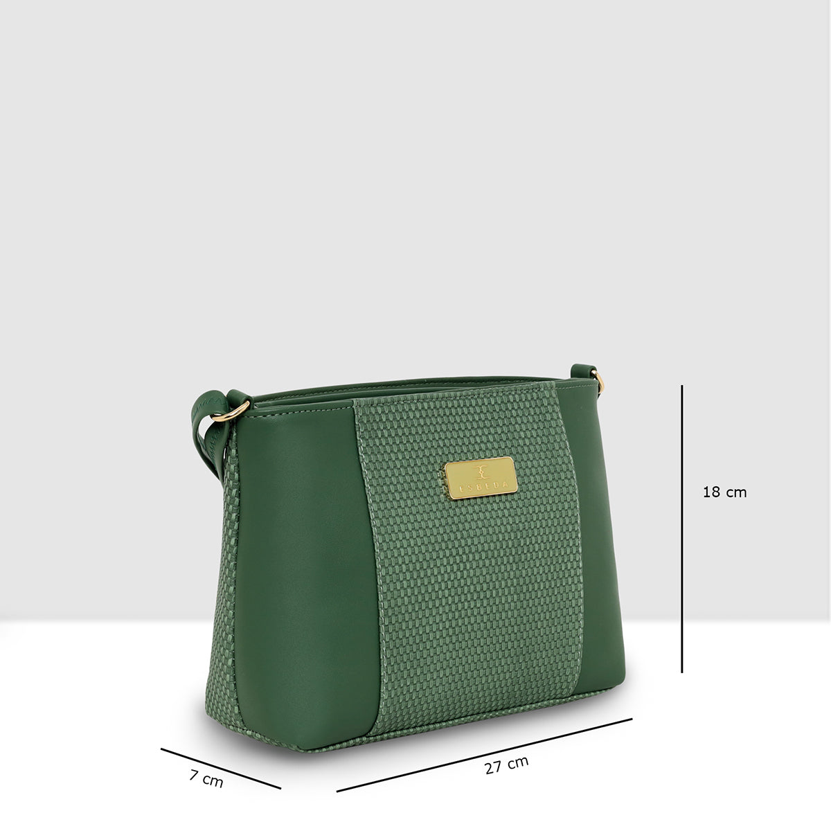 Dual-Zip Textured Sling Bag For Womens