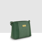 Dual-Zip Textured Sling Bag For Womens