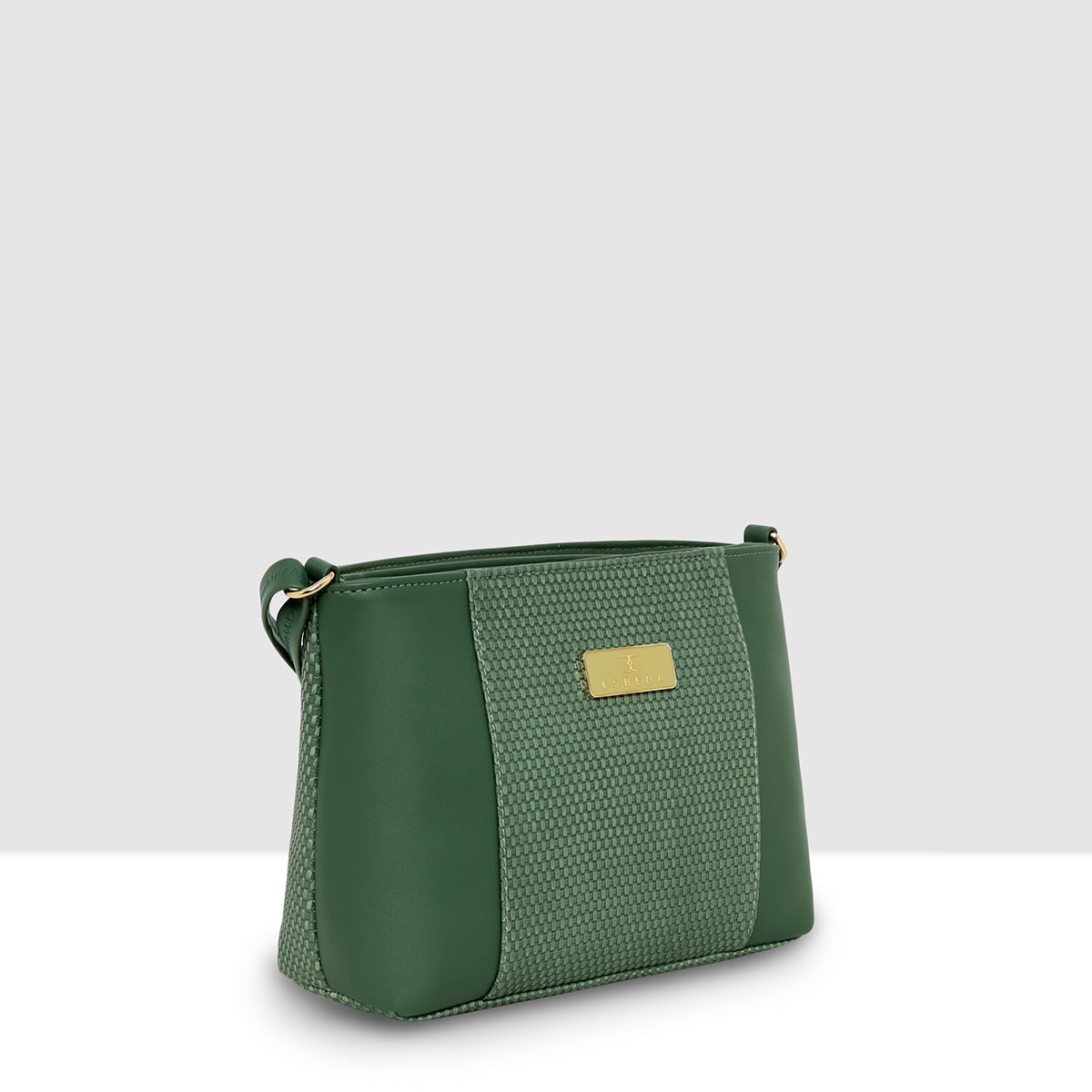 Dual-Zip Textured Sling Bag For Womens
