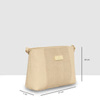 Dual-Zip Textured Sling Bag For Womens