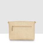 Dual-Zip Textured Sling Bag For Womens