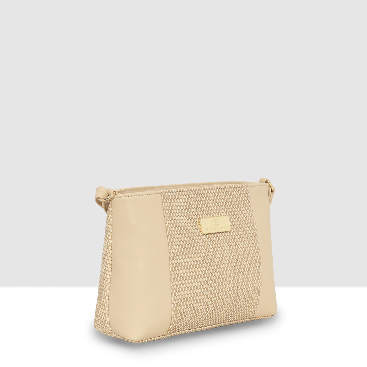 Dual-Zip Textured Sling Bag For Womens