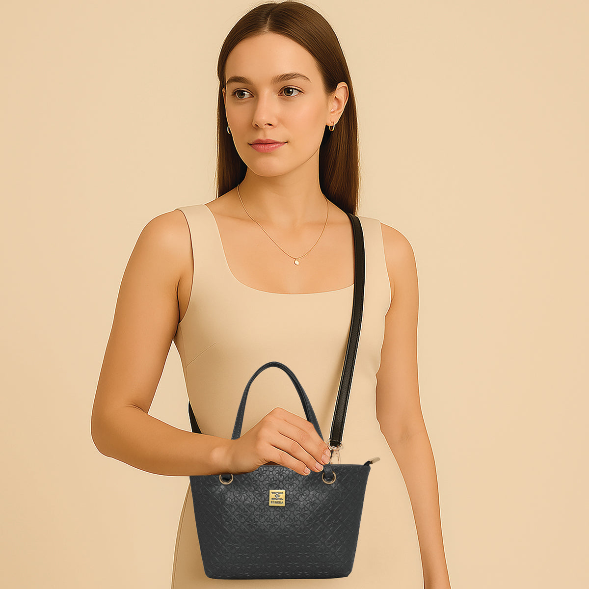 Petite Floral Embossed Handbag For Womens