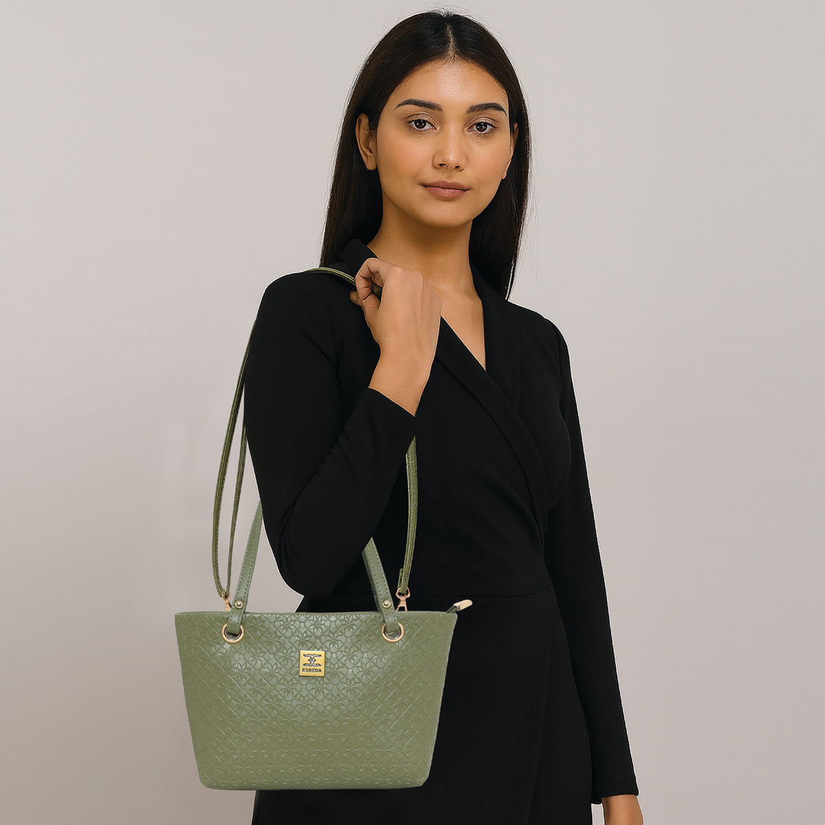 Petite Floral Embossed Handbag For Womens