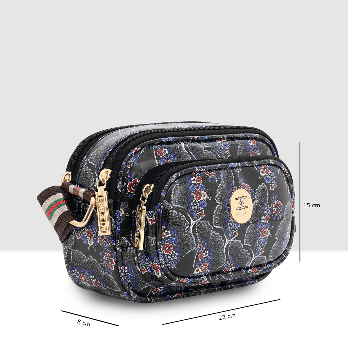 Printed Pattern Bloom Print Sling Bag For Womens