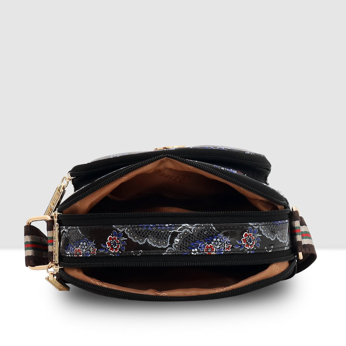Printed Pattern Bloom Print Sling Bag For Womens
