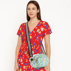 Printed Pattern Bloom Print Sling Bag For Womens