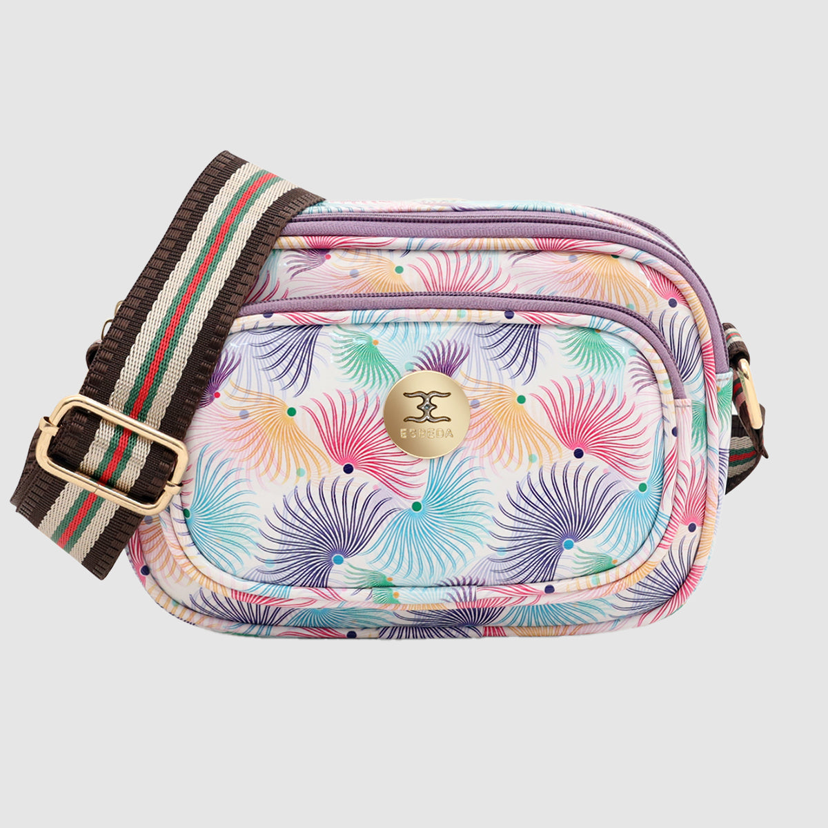 Printed Pattern Bloom Print Sling Bag For Womens