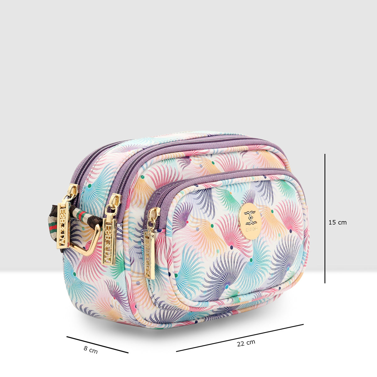 Printed Pattern Bloom Print Sling Bag For Womens