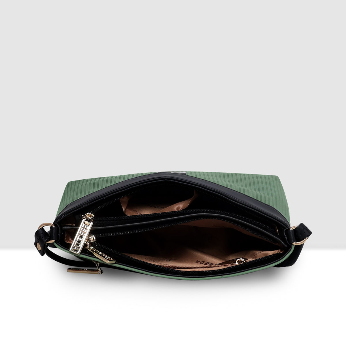 Dual-Tone Striped Sling bag For Womens