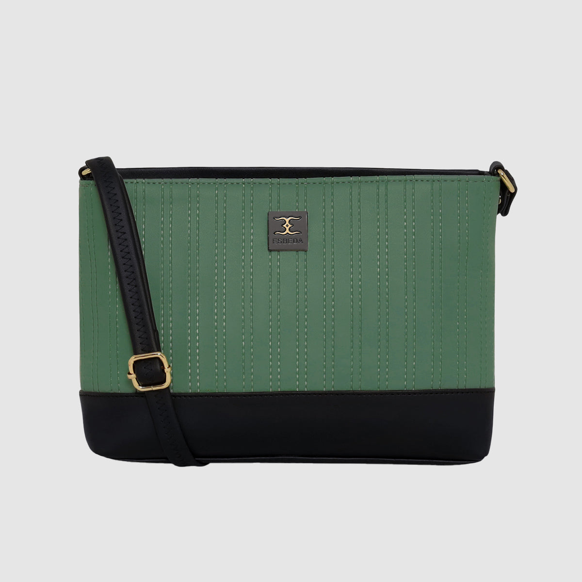 Dual-Tone Textured Sling Bag For Womens