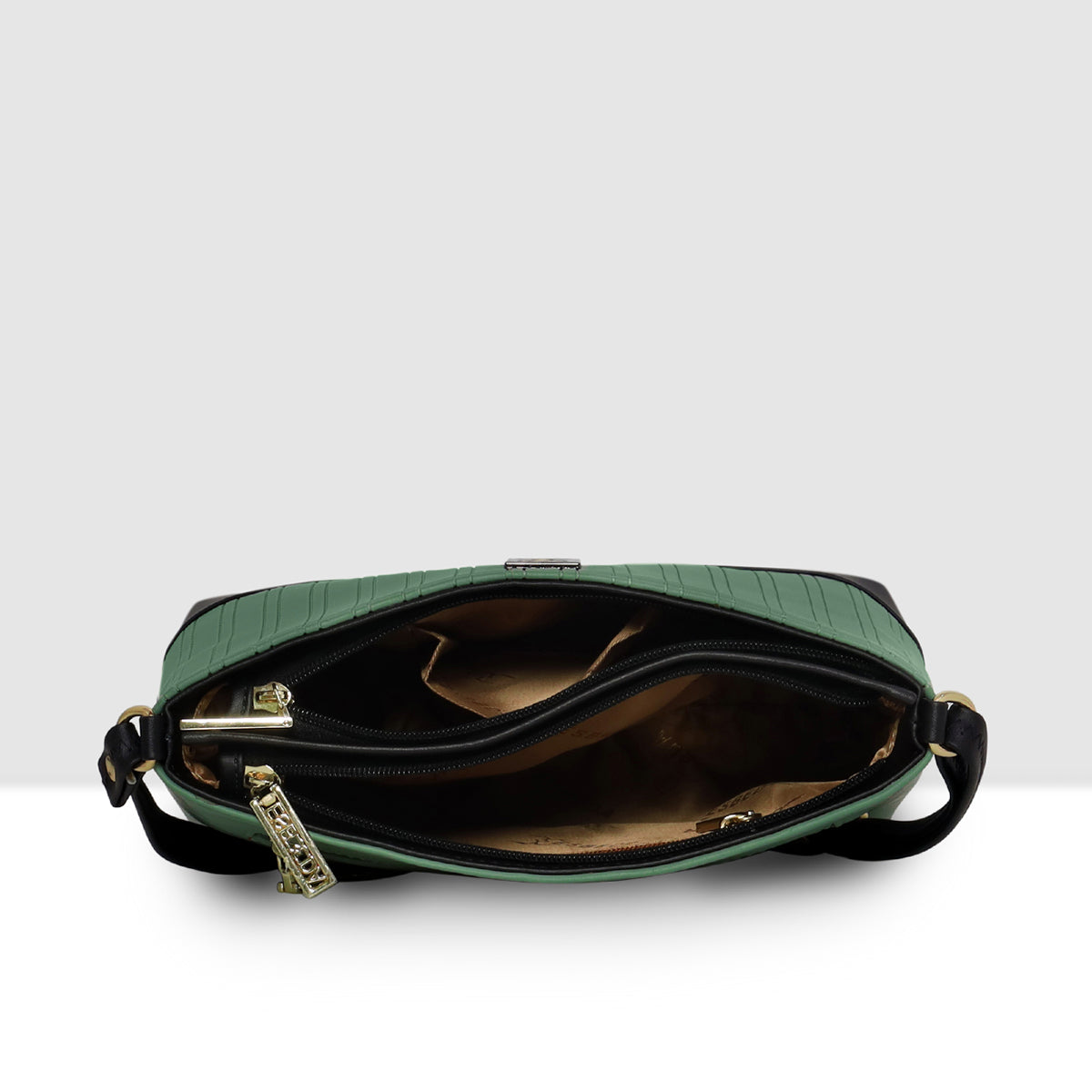 Dual-Tone Textured Sling Bag For Womens