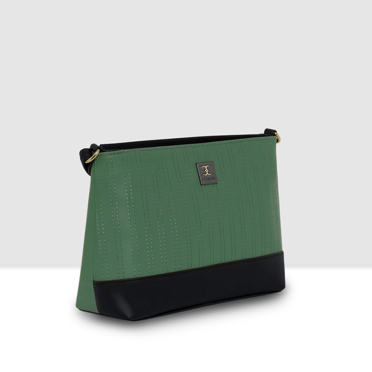 Dual-Tone Textured Sling Bag For Womens