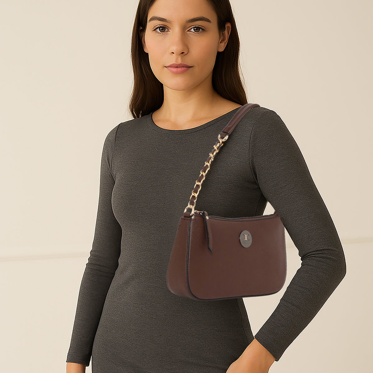 Chain Handle Small Handbag For Womens