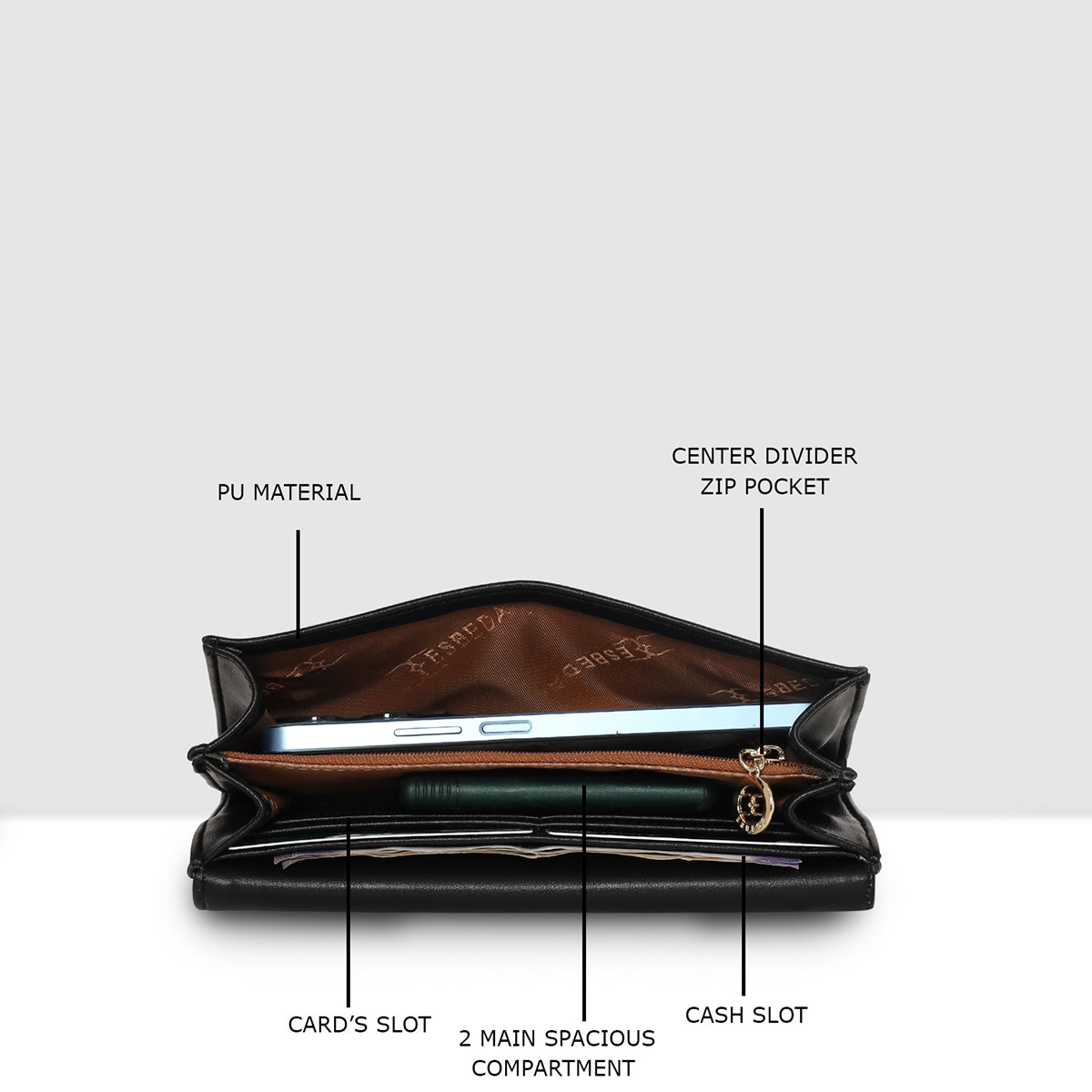 Classic Bi-Tone Wallet For Womens