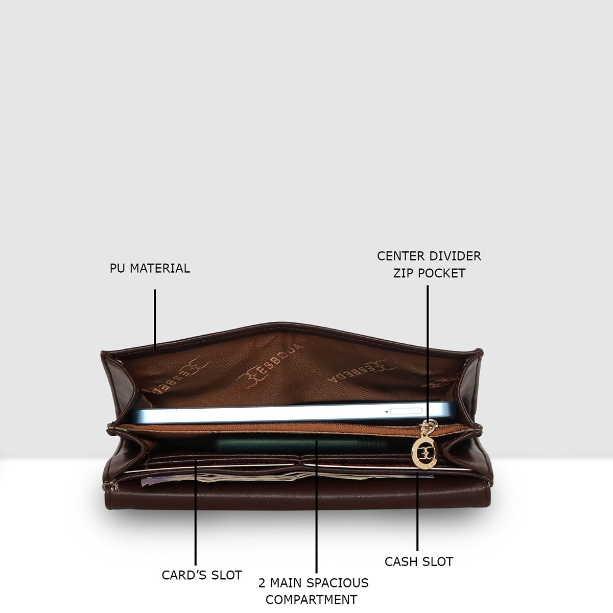 Classic Bi-Tone Wallet For Womens