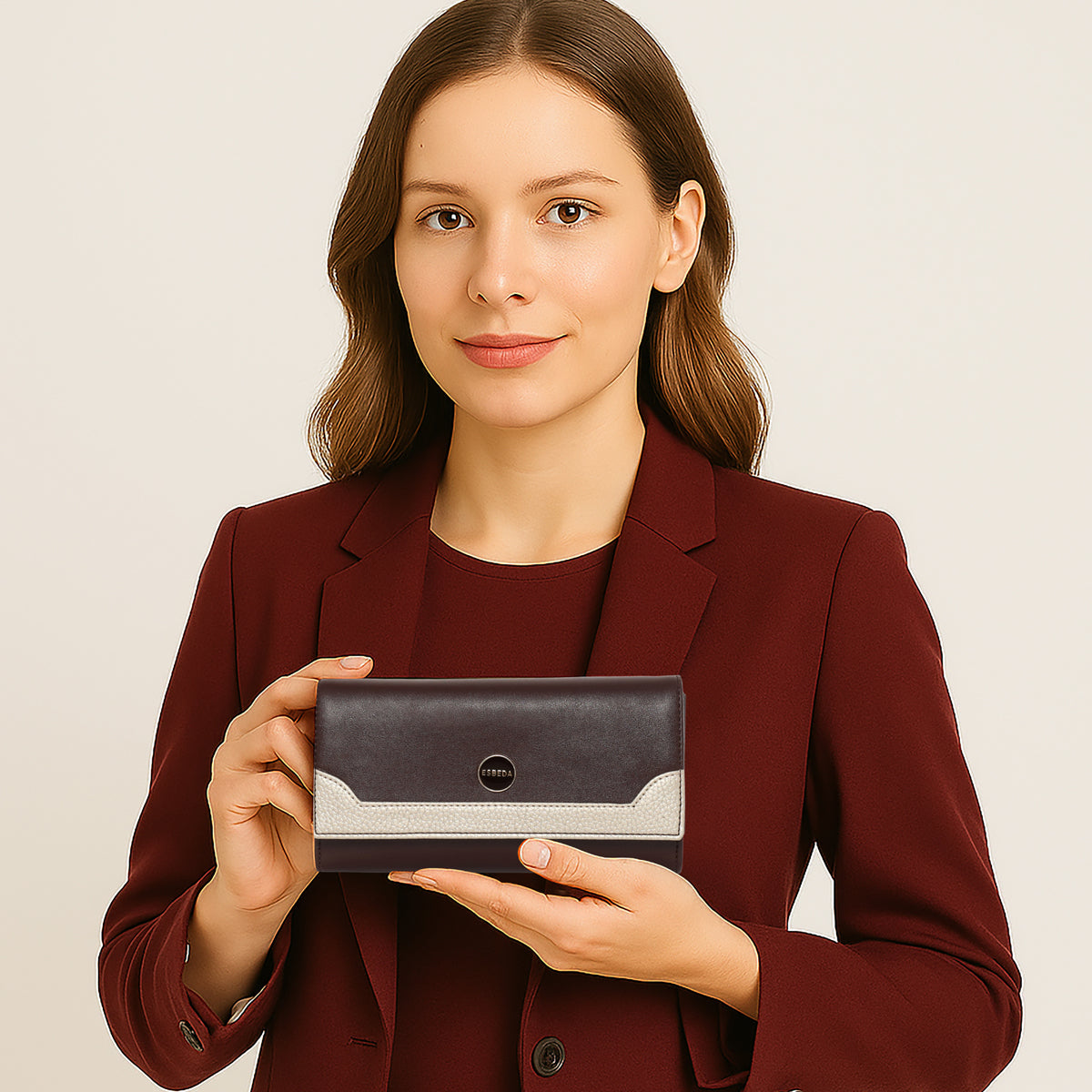 Classic Bi-Tone Wallet For Womens