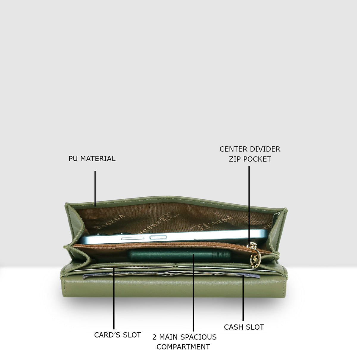 Classic Bi-Tone Wallet For Womens