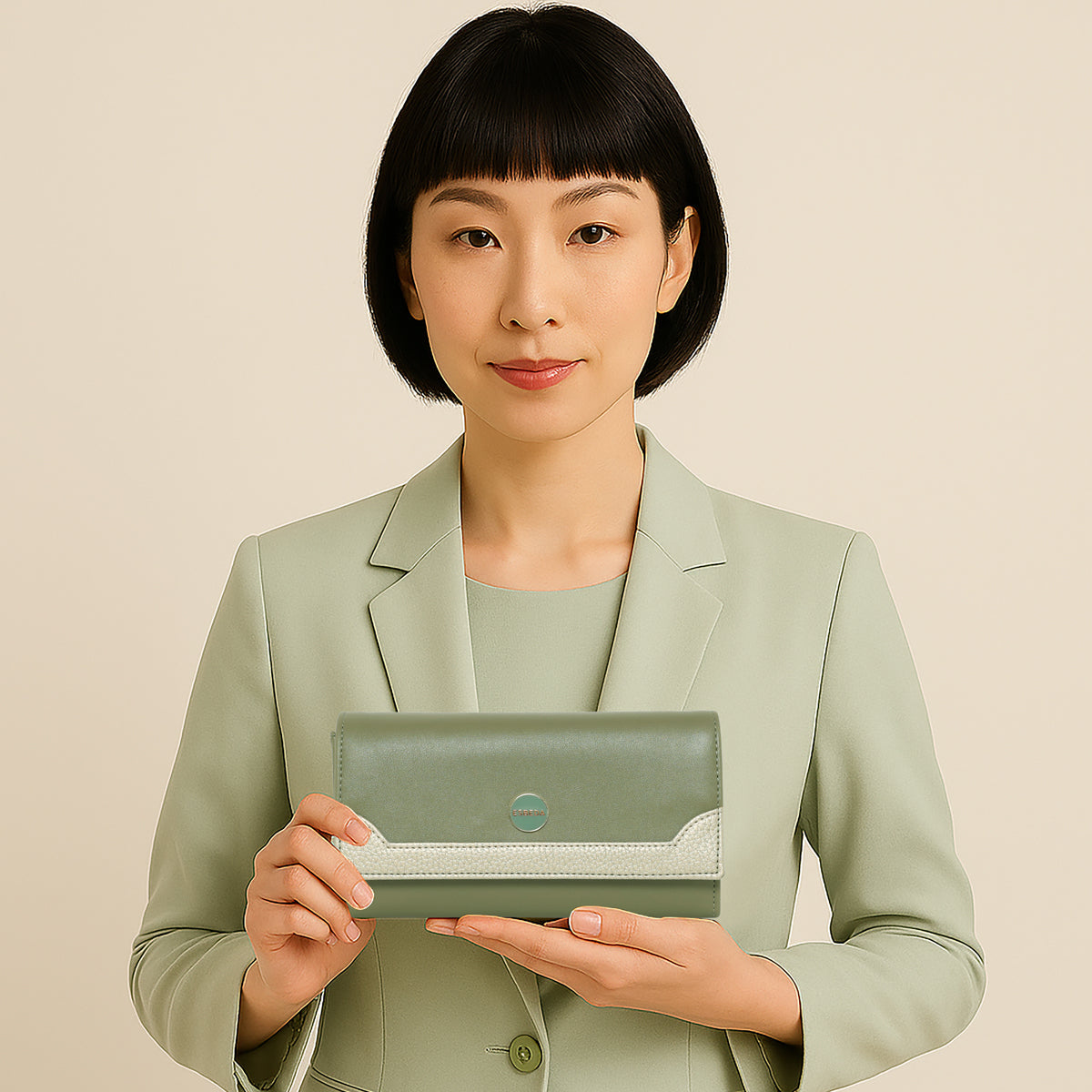 Classic Bi-Tone Wallet For Womens