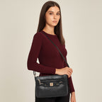 Classic Structured  Buckle Sling For Womens