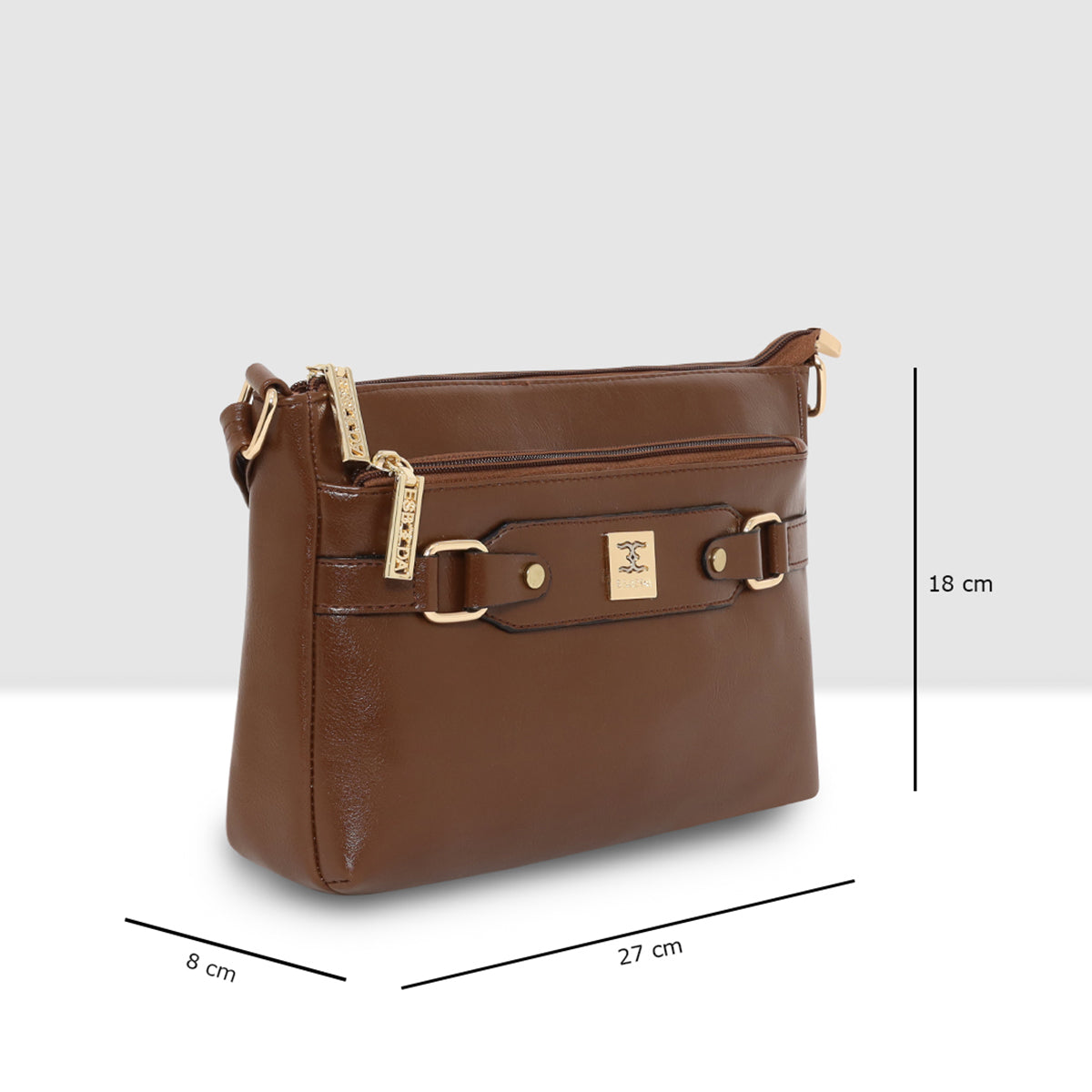 Classic Structured  Buckle Sling For Womens